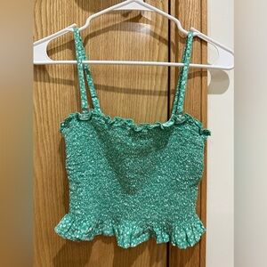 Hollister smocked tank top with removable straps